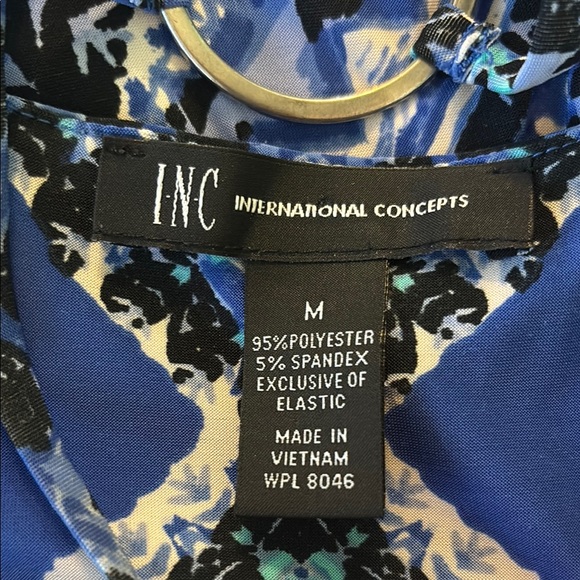 INC International Concepts Blue & White Sleeveless Sundress - Picture 9 of 9